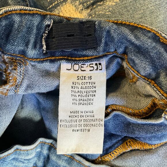 Joe’s Big Girl Skinny Jeans size 16 Blue Mid Rise Stretch Boot Adjustable Waist - Picture 9 of 12